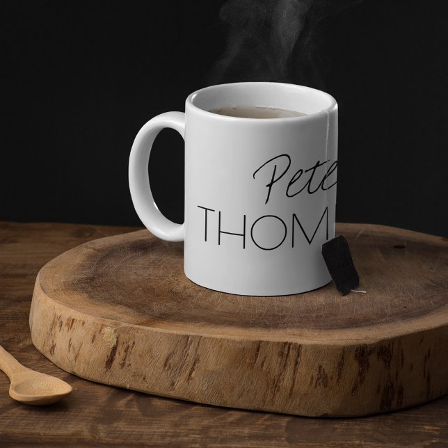 Mug Monogramme clair et propre (Créateur téléchargé)
