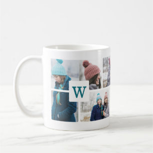 Mug Monogramme Collage photo multiple Disposition phot