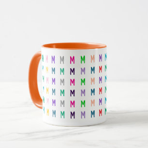 Mug Monogramme coloré personnalisé pour enfants, lumin