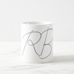 Mug Monogramme créatif unique tendance Lettres initial