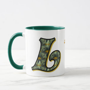 Mug Monogramme Daisy Initiale L Personnalisé