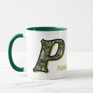 Mug Monogramme Daisy Initiale P Personnalisé