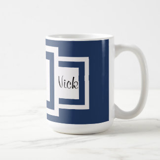 Mug Monogramme de bleu de myrtille
