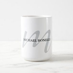 Mug Monogramme de calligraphie classique professionnel