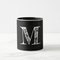 Monogramme de carton blanc personnalisé Café à thé