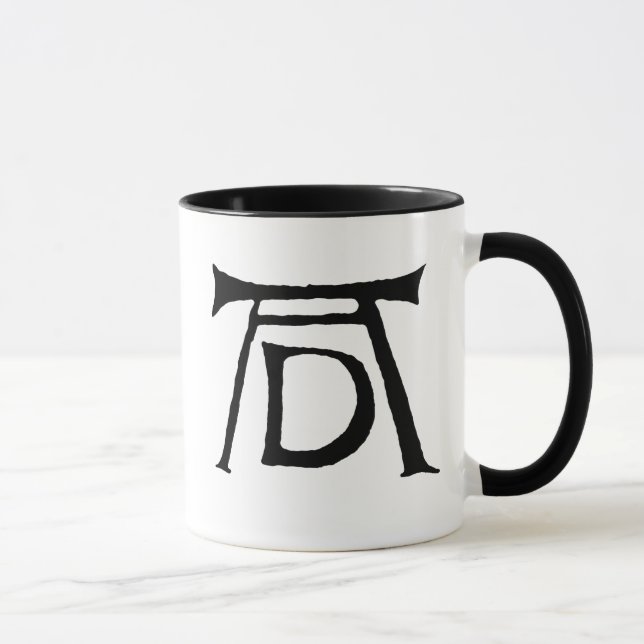 Mug Monogramme de Durer d'ANNONCE (Droite)
