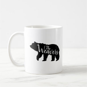 Mug Monogramme de la famille des ours rustiques