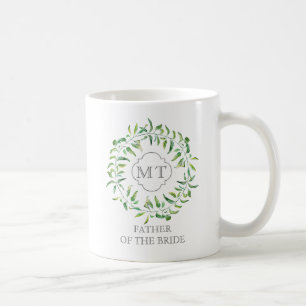 Mug Monogramme de la soirée de baccalauréat Feuille ve