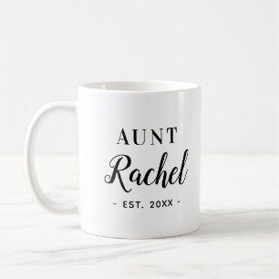 Mug monogramme de la tante personnalisée