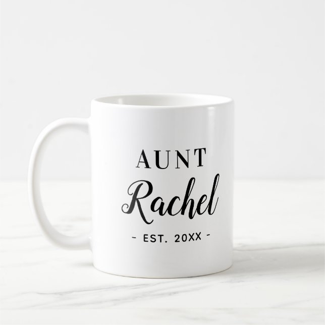 Mug monogramme de la tante personnalisée (Gauche)