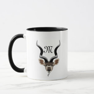 Mug Monogramme de l'Antelope du Grand Kudu