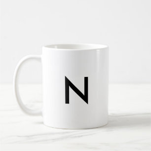 Mug Monogramme de lettre initiale moderne dési tendanc