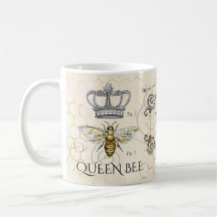Mug Monogramme de nid d'abeilles de citation de maman