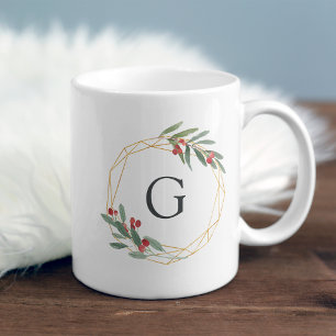 Mug Monogramme de Noël Gemstone
