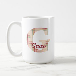 Mug monogramme de Noël personnalisé