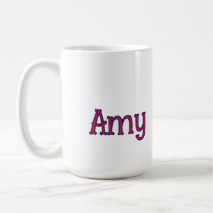 Mug monogramme de nom personnalisé simple minimaliste