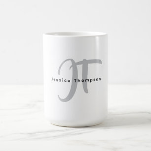 Mug Monogramme de nom professionnel élégant moderne