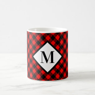 Mug Monogramme de platine de Buffalo rouge et noir