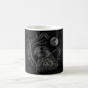 Mug Monogramme de Pleine lune de faucon