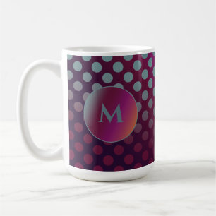 Mug Monogramme de Pois de fruits Ombre Passion