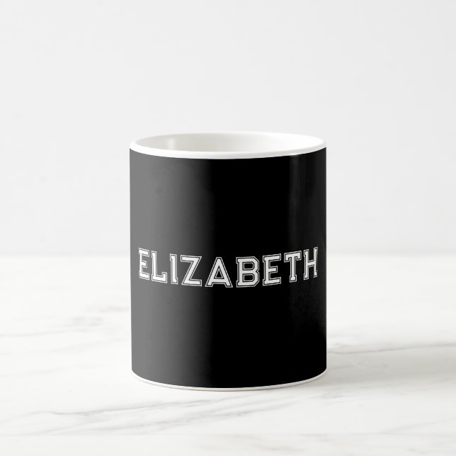 Mug Monogramme de police de l'Université noire  (Centre)