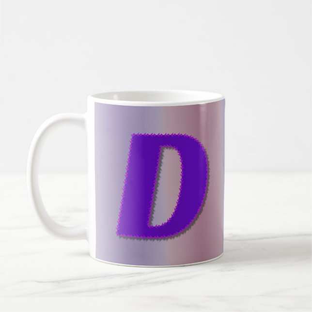 Mug Monogramme de pourpre de D (Gauche)