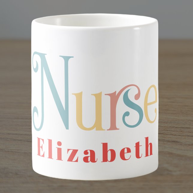 Mug Monogramme de professionnel de la santé infirmière (Nurse Practioner RN Graduation Graduate Monogrammed)