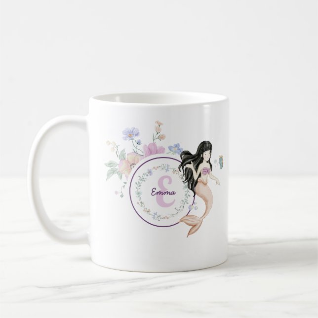 Mug Monogramme de sirènes lunaires (Gauche)