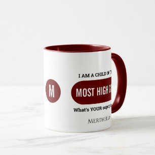 Mug Monogramme de superpuissance chrétienne personnali