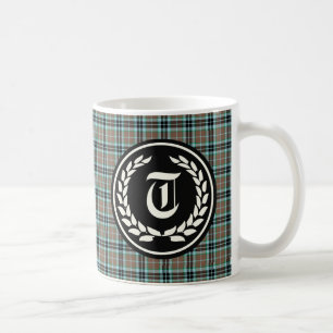 Mug Monogramme de tartan de chasse de Thompson de clan