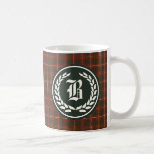 Mug Monogramme de tarte rouge et vert de la famille Br