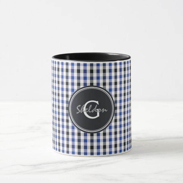 Mug monogramme de très bon goût chic de motif de (Centre)