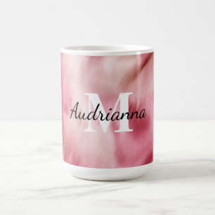 Mug Monogramme de vache rose chic