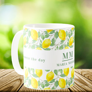 Mug Monogramme des citrons du jour