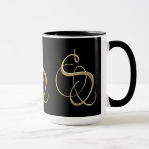 Mug Monogramme d'or de l'initiale S