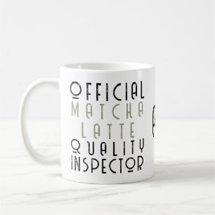 Mug Monogramme drôle de matcha latte noir et vert Pass