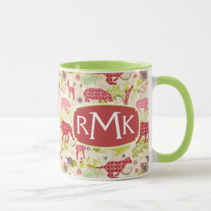 Mug Monogramme du paradis de jungle