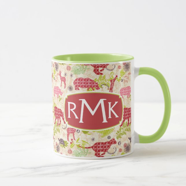 Mug Monogramme du paradis | de jungle (Droite)