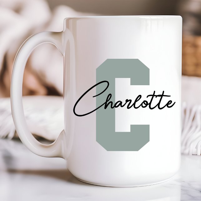 Mug Monogramme élégant personnalisé pour enterrement d (personalized coffee mug, custom anniversary gift, custom name gift, mug for mom, custom mom mug)