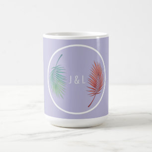 Mug Monogramme élégant stylisé "J & L" pour mariage cl