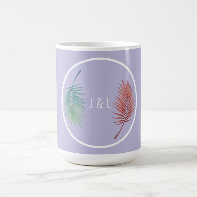 Mug Monogramme élégant stylisé "J & L" pour mariage cl (Centre)