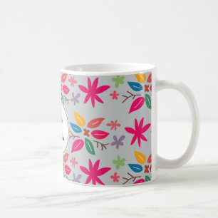 Mug monogramme et feuilles