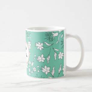 Mug monogramme et fleurs
