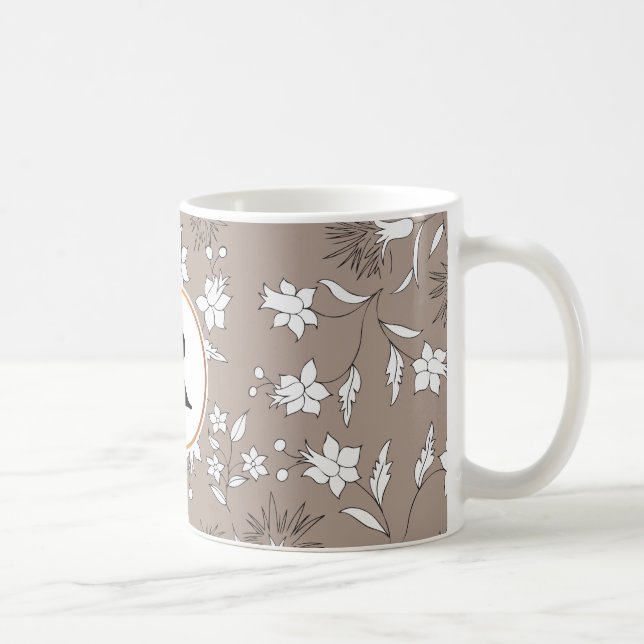 Mug monogramme et fleurs (Droite)