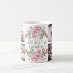 Mug Monogramme et images floral doux