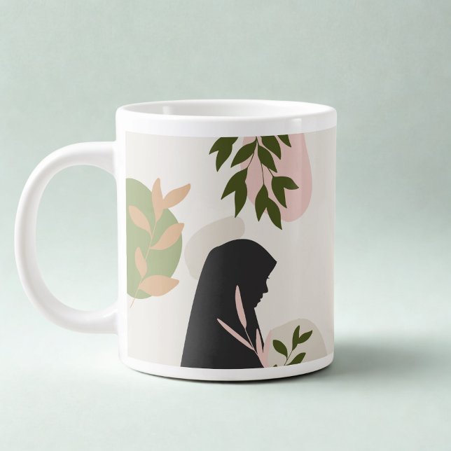 Mug Monogramme Fille Hijab – Musulmane Personnalis (Créateur téléchargé)