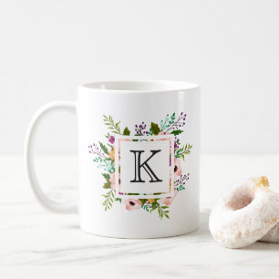 Mug Monogramme floral