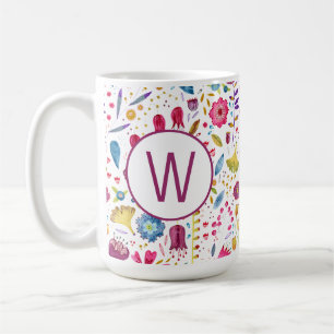 Mug Monogramme floral