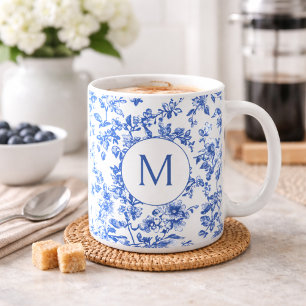 Mug Monogramme Floral de Blue Country
