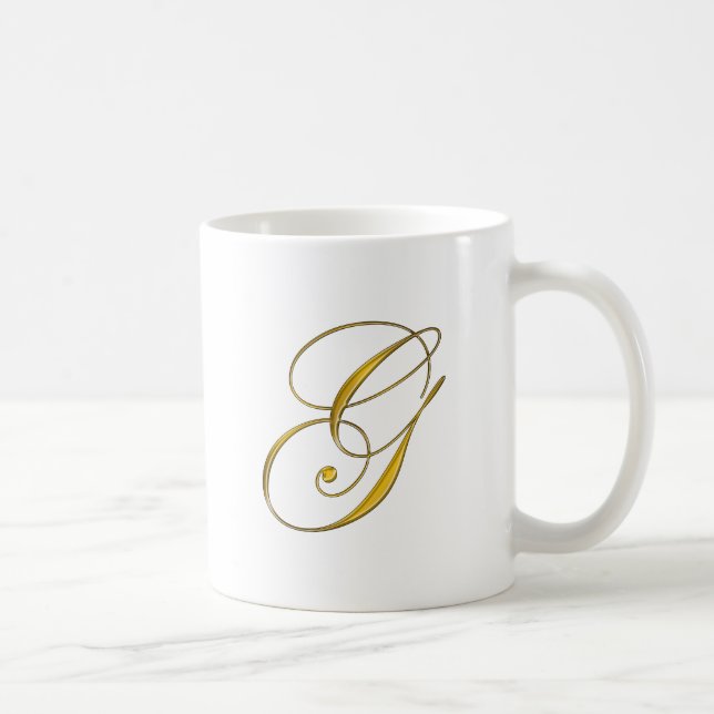 Mug Monogramme G en or (Droite)
